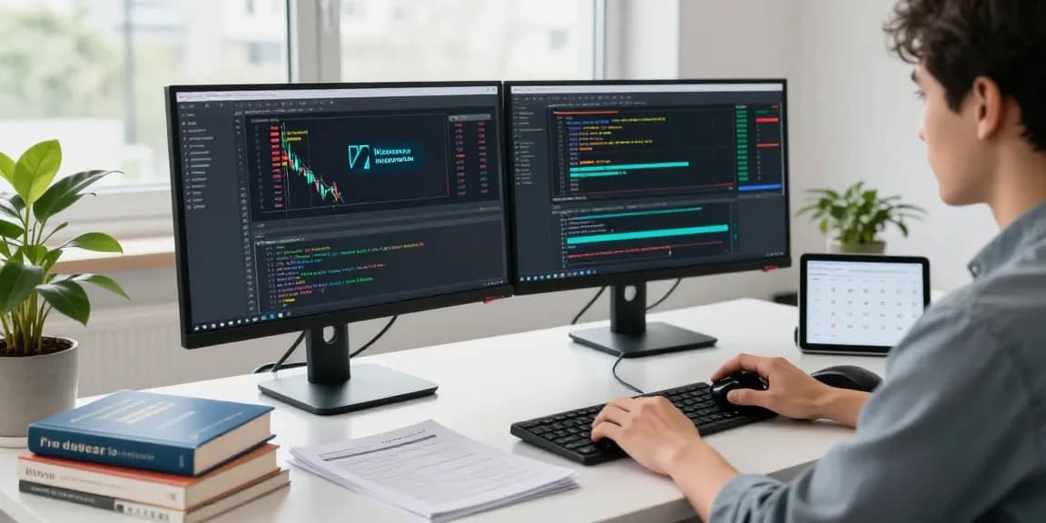 使用农产品WebSocket推送接口的金融应用开发环境，开发者专注于实时外汇数据和经济日历的编程。