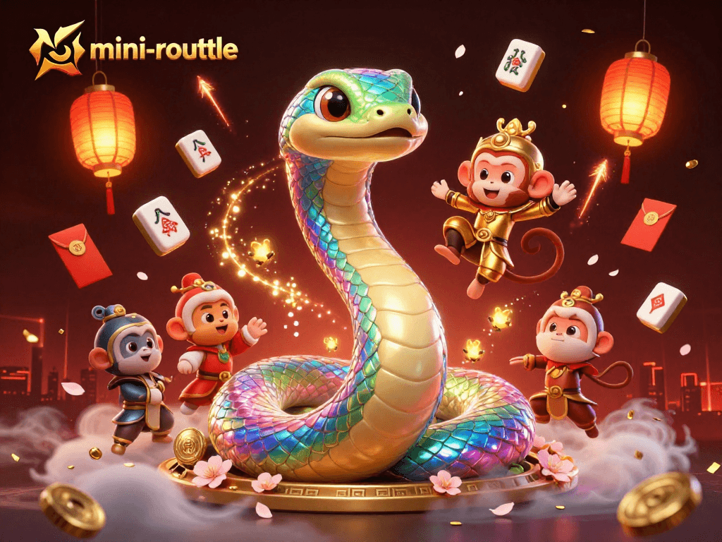 Engage with mini-roulette surrounded by vibrant casino elements and fantasy characters.