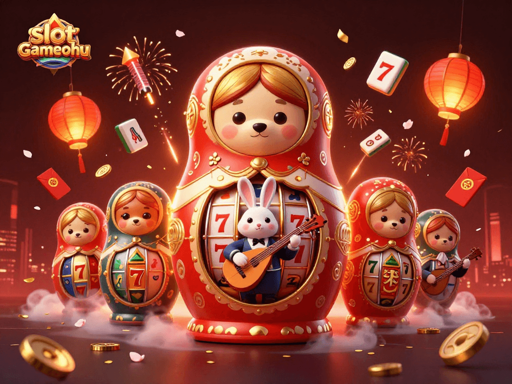 Experience thrilling jackpots with slotgamenohu in this vibrant casino-themed illustration.