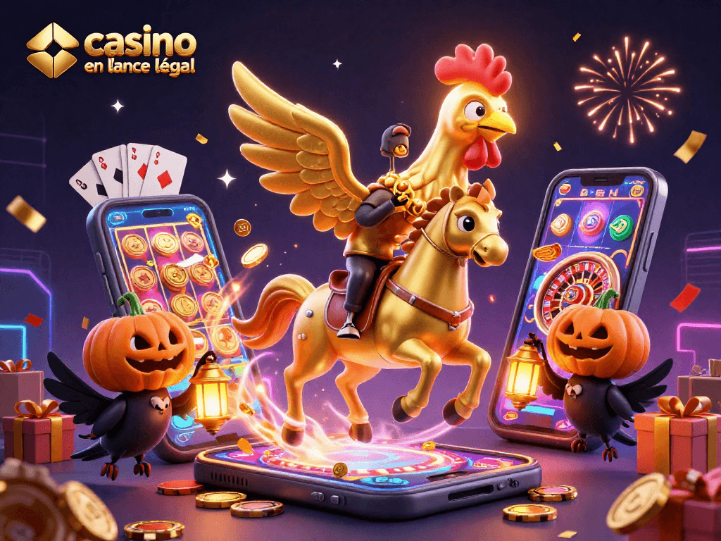 Jouez à des jeux de casino variés et découvrez le casino en ligne france légal avec cette illustration dynamique.