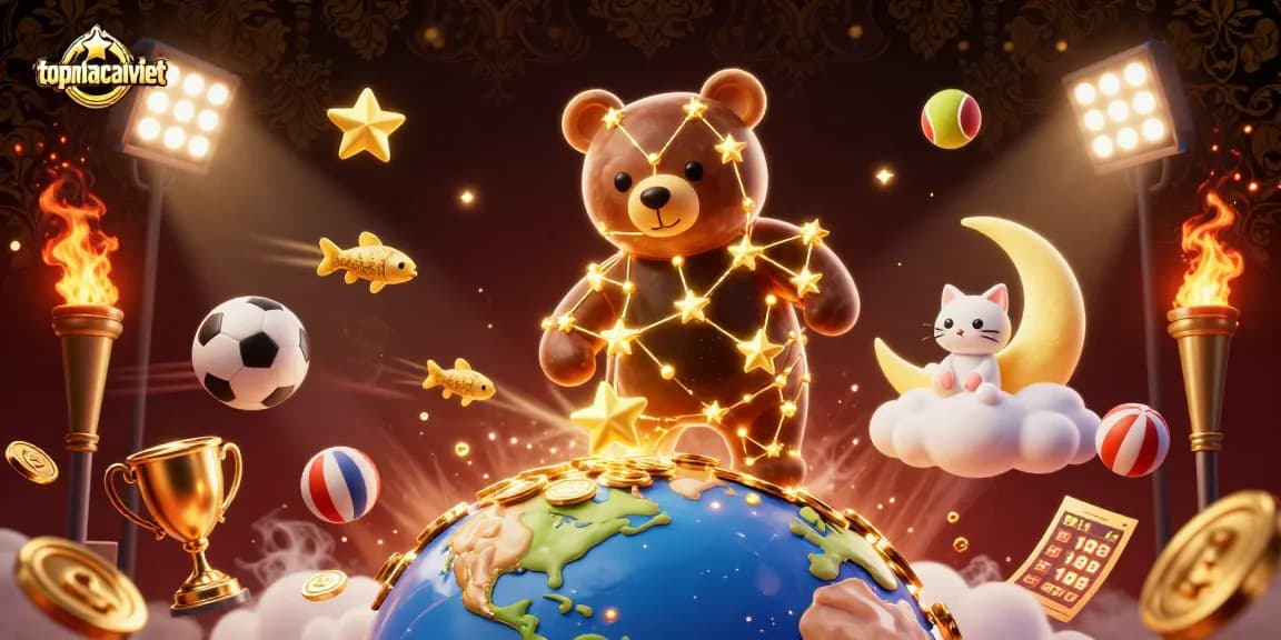 Engage with topnhacaiviet to scoop up winnings amidst a vibrant 3D casino celebration.