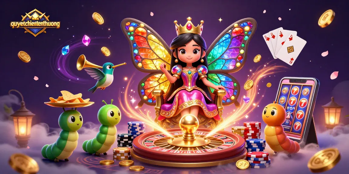 Capture the excitement of quyetchientienthuong with vibrant casino elements and rich characters in a dynamic scene.