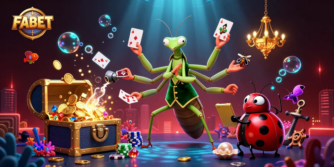 Experience FABET's thrilling underwater casino adventure with vibrant characters and rich game elements.