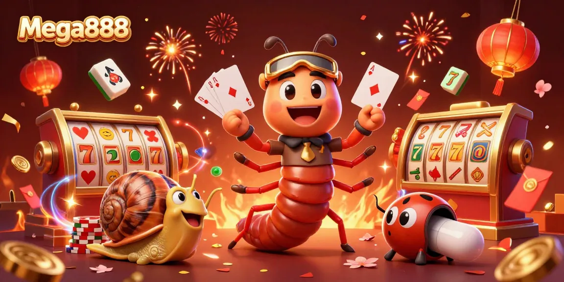 Experience thrilling gameplay with mega888 as 3D characters bring slots alive amidst vibrant festive elements.