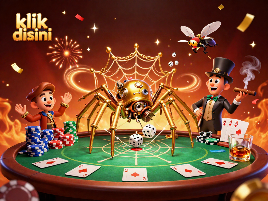 Win big at your favorite games by clicking klik disini in this vibrant casino scene.