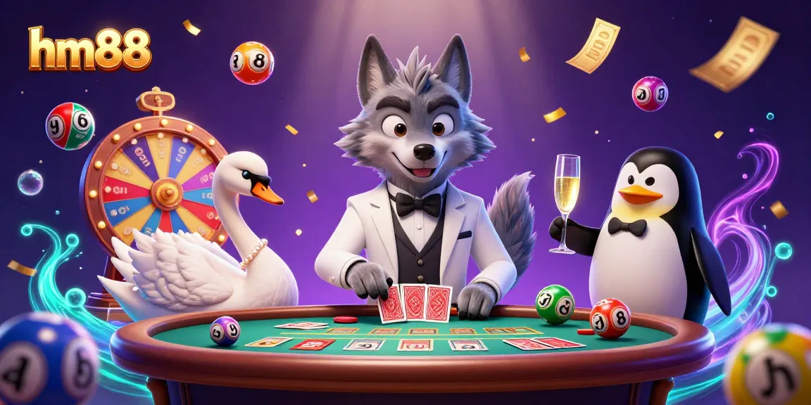 Experience the thrill of gaming at hm88 with vibrant lottery balls and dynamic casino action.