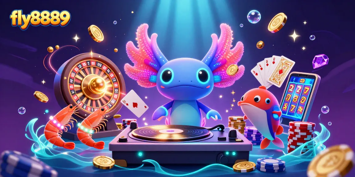 Experience gaming excitement with the vibrant fly8889 scene of animated casino fun and action.