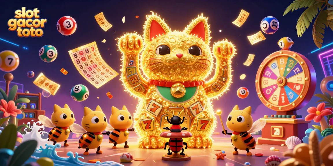 Experience the excitement of slot gacor toto with a vibrant golden lucky cat and dynamic casino symbols.