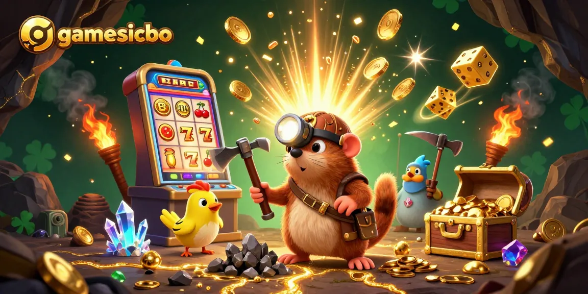 Play Sicbo gamesicbo with vibrant graphics featuring a treasure hunter mole and glowing gems.