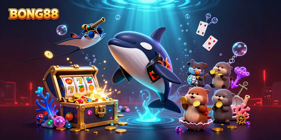 BONG88 brings exciting casino action to life with a vibrant underwater scene featuring sea creatures and golden treasures.