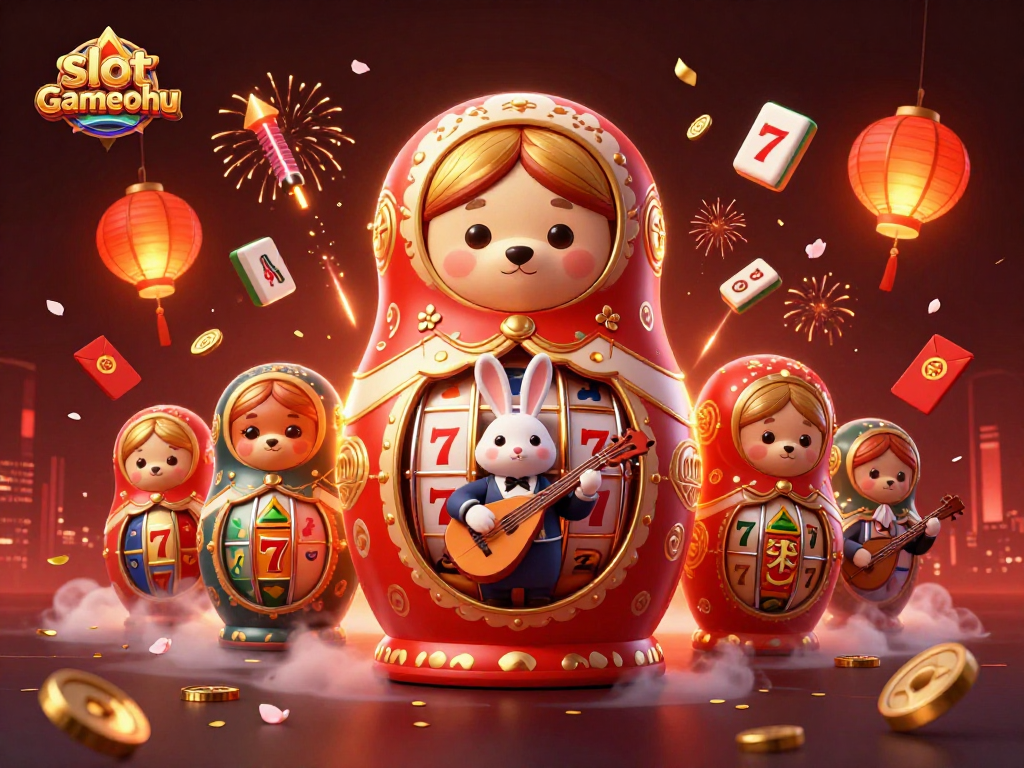 Experience thrilling jackpots with slotgamenohu in this vibrant casino-themed illustration.