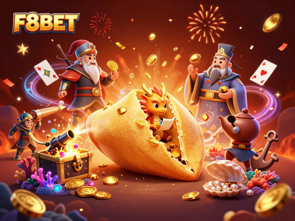 Experience thrilling gameplay at F8BET with dynamic illustrations of casino adventures.