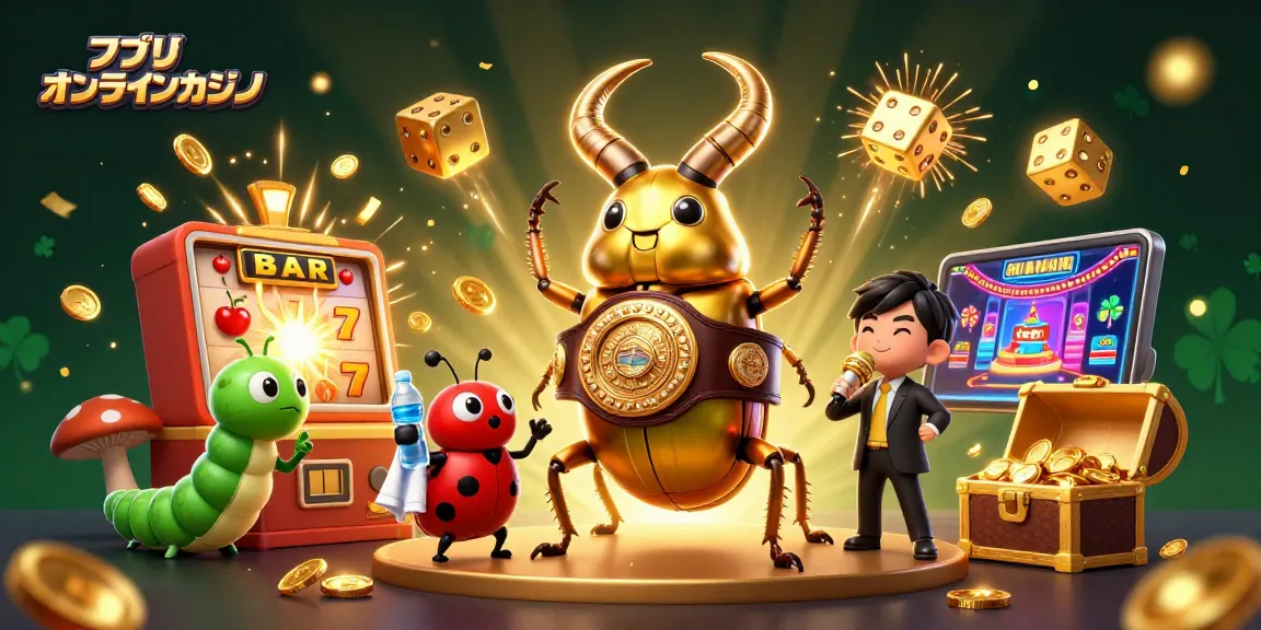 アプリ オンラインカジノのスロットジャックポットをテーマにしたキャラクターとゲーム要素が満載のイラスト