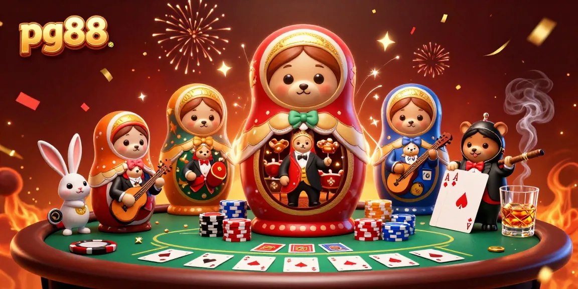 Experience thrilling poker action at pg88 with vibrant casino characters and dynamic game elements.