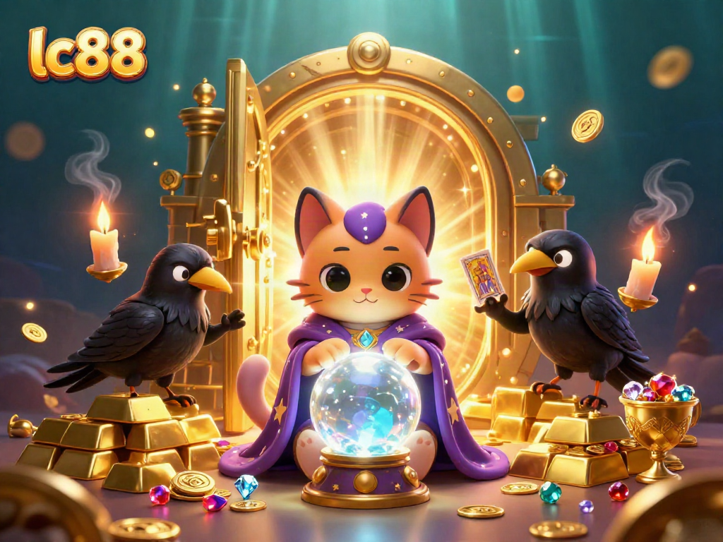 lc88 enchants players with a mystical casino scene filled with fortune, gold, and magic.