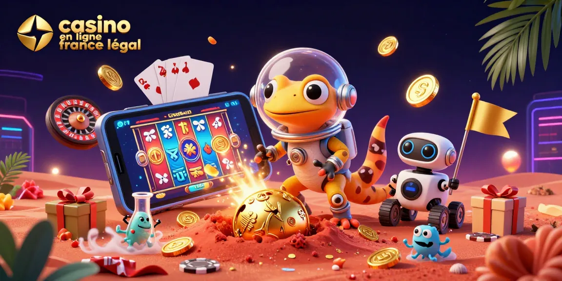 Faites tourner les rouleaux sur le casino en ligne dans une scène dynamique et colorée.