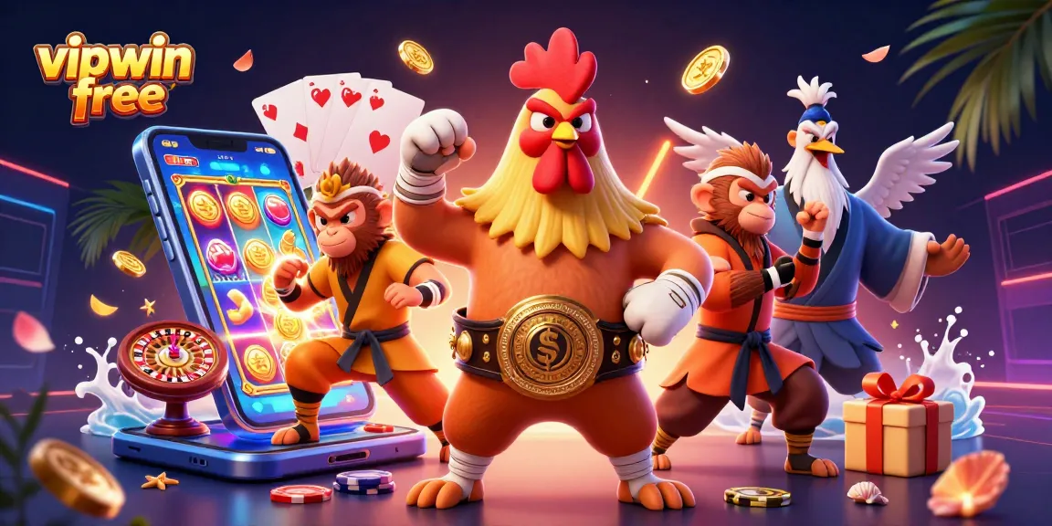 Experience the thrill of gambling with vipwin free's vibrant 3D gaming characters and dynamic casino elements.