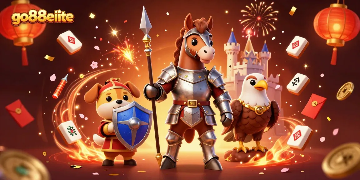 Join the excitement with go88elite's medieval themed casino adventure showcasing rich gameplay and festive elements.