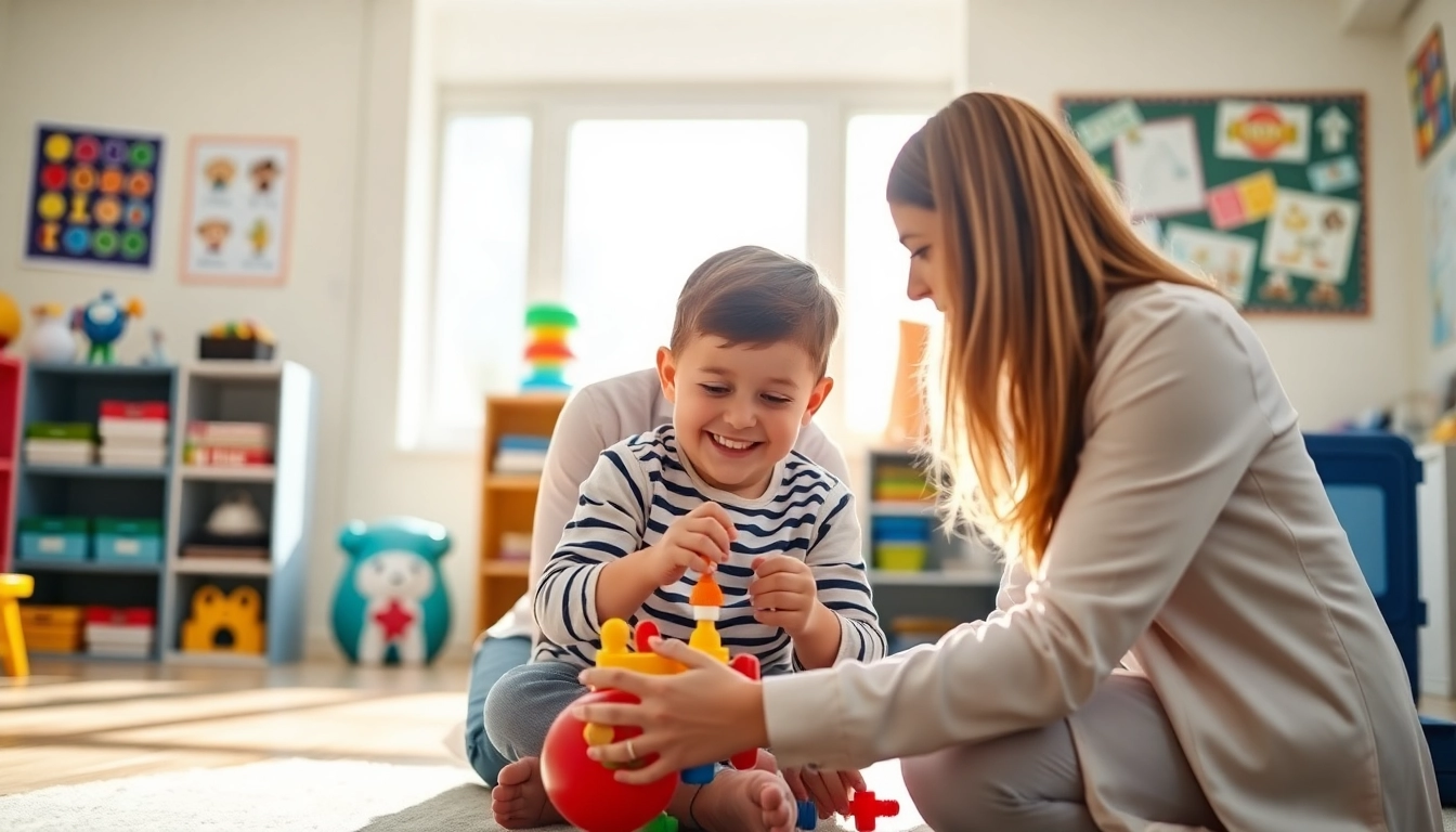 Engaging ABA therapy in Livonia with a child and therapist working together.