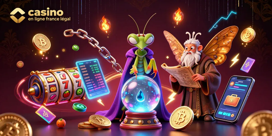 Image illustrant le casino en ligne France légal avec des personnages de fortune et des éléments de jeu numérique.