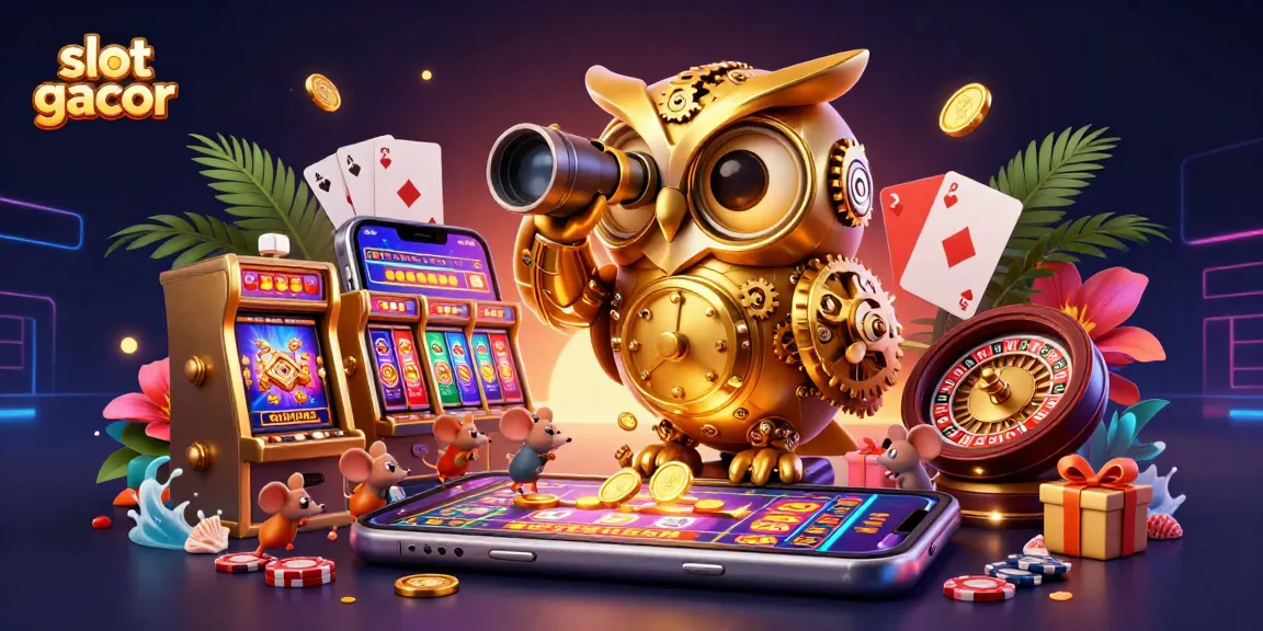Engage with thrilling slot gacor action in a vibrant casino scene featuring unique characters and elements.