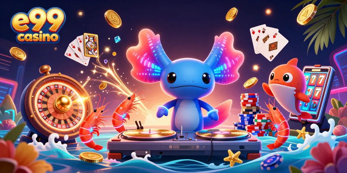 Experience thrilling gameplay at e99 casino with vibrant 3D characters and dynamic game elements.