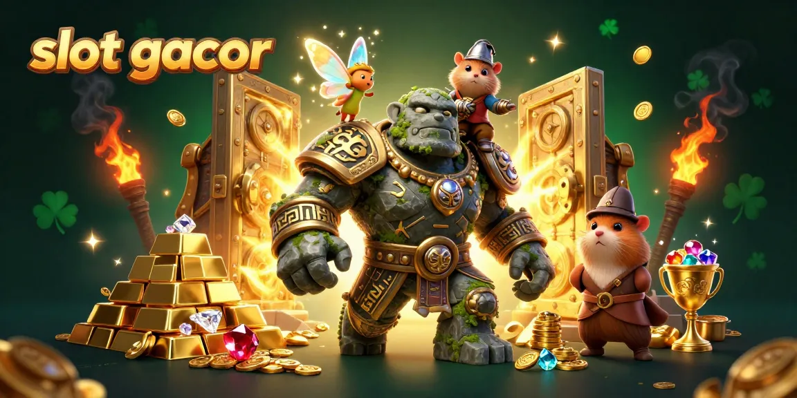 Spin to win with slot gacor in a kaleidoscopic 3D scene filled with treasures and magic.