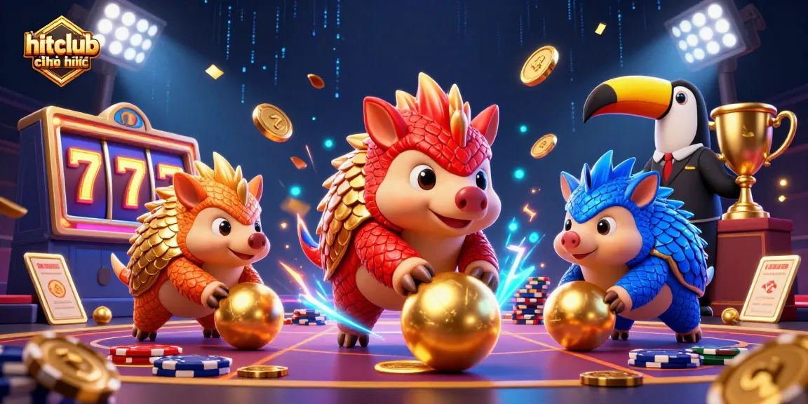 Experience thrilling casino excitement with hit club chính thức featuring dynamic pangolins bowling through poker chips.