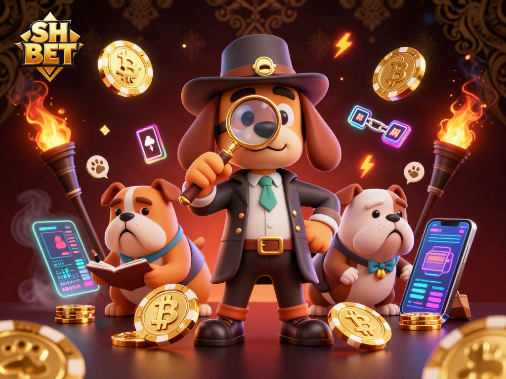 Spin to win with SH BET's captivating 3D casino scene of a detective uncovering treasure!