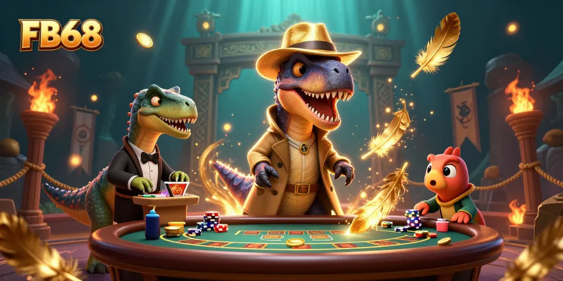 Experience dynamic gameplay at FB68 with imaginative casino characters in rich settings.