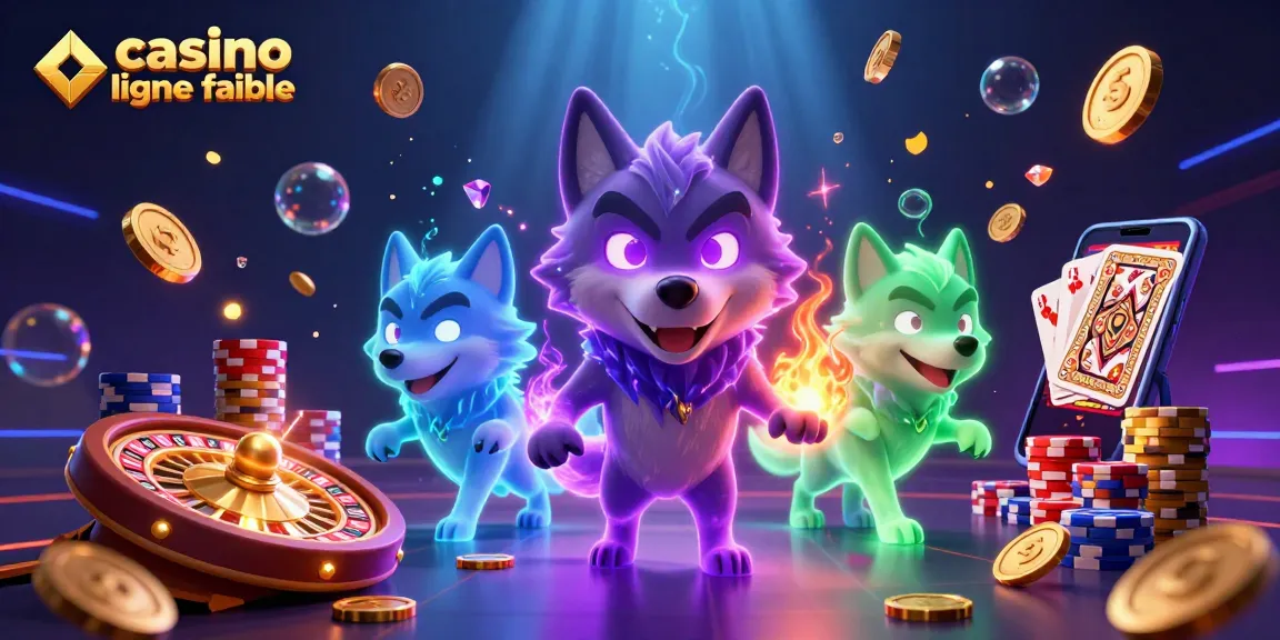 Gagnez avec un casino en ligne fiable grâce à cette illustration dynamique remplie d'éléments de jeu.