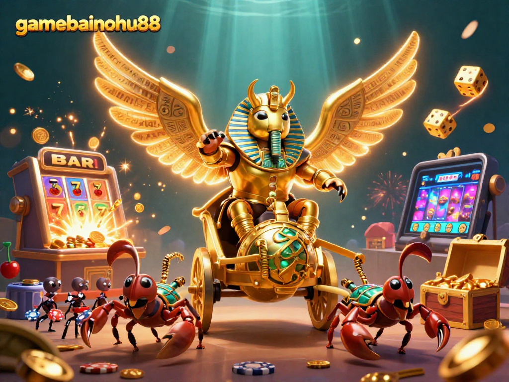 Engage with the thrilling world of gamebainohu88 featuring vibrant slot machines and interactive characters.