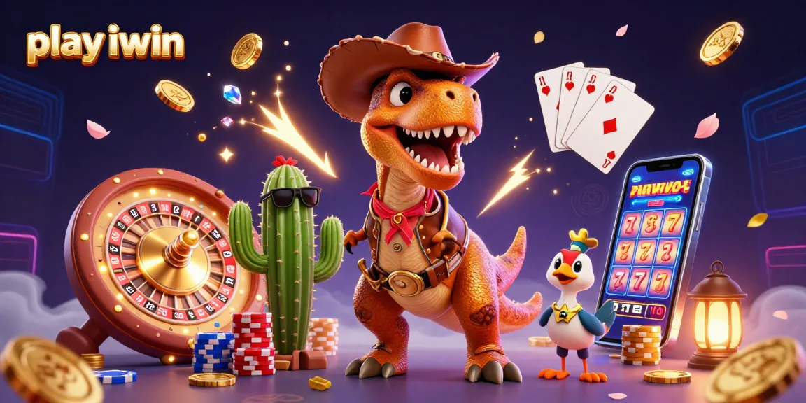 Play iwin to experience thrilling casino fun with a T-Rex, cactus, and roadrunner in vibrant 3D.