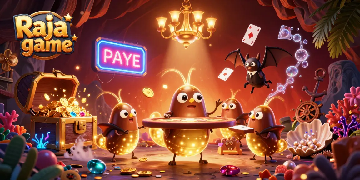 Engage in thrilling moments with Raja game in a vibrant casino scene filled with glowing elements and excitement.
