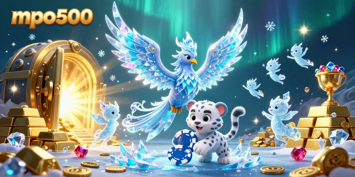 Experience winning strategies with mpo500, featuring a vibrant casino-themed 3D illustration.