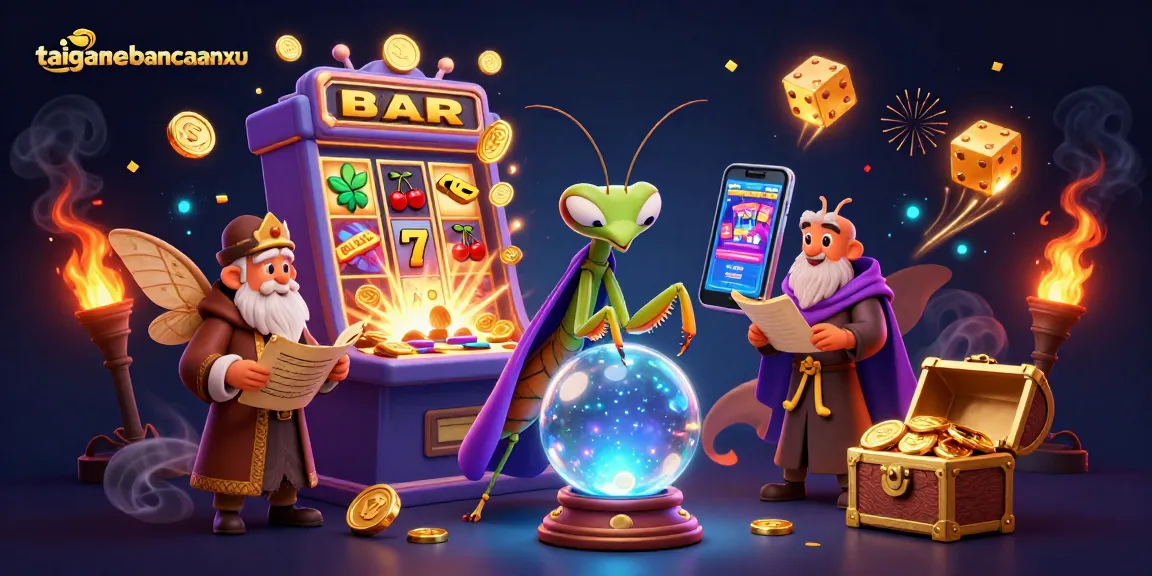 Engage with taigamebancaanxu as a fortune teller reveals game secrets amidst a slot machine jackpot.