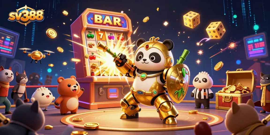 Engage with sv388 in an electrifying cockfighting arena filled with vibrant casino elements.