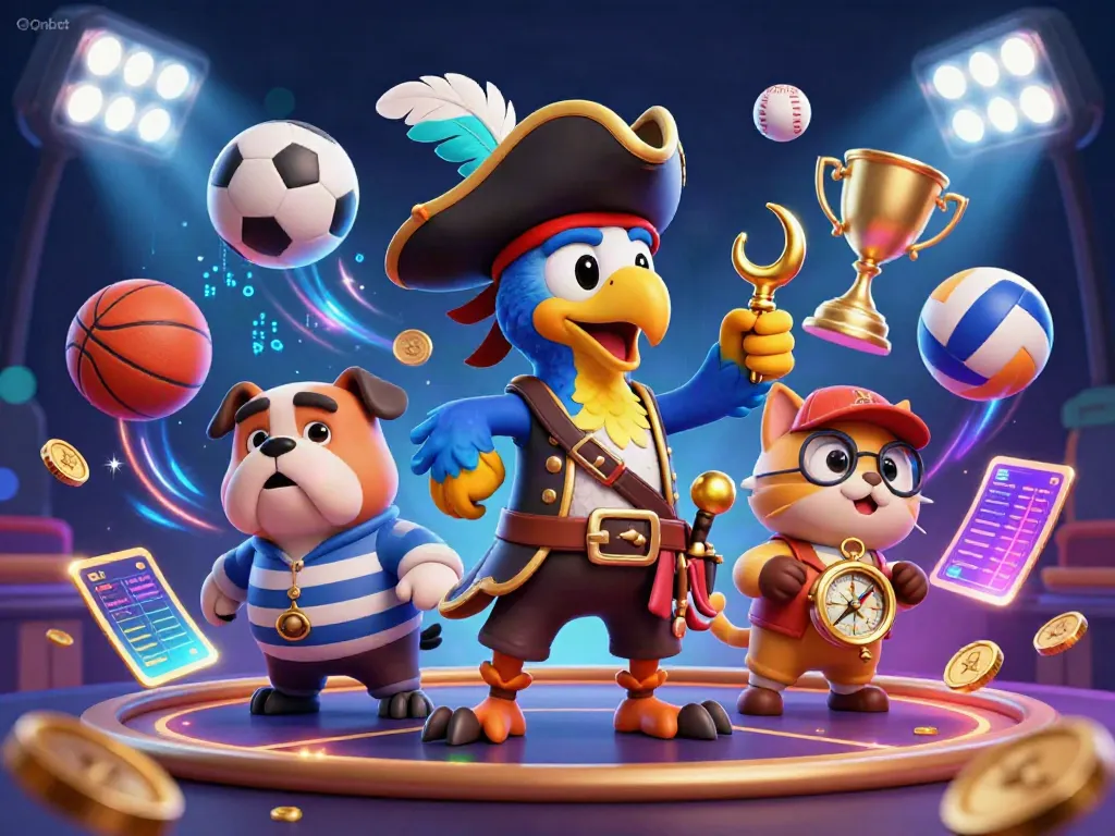 Experience thrilling games at Onbet with a vibrant casino scene featuring a pirate captain and exciting elements.