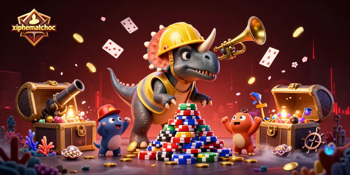 Experience thrilling moments with xiphematchuoc's engaging cartoon scene showcasing vibrant casino elements.