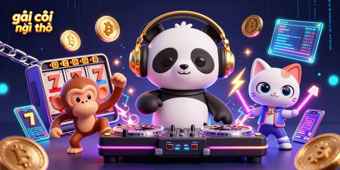 Engage with the vibrant gái gọi cần thơ casino scene featuring a DJ panda and a breakdancing monkey.