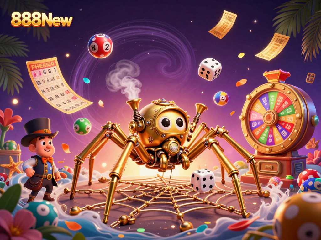 Engage with 888New's thrilling gaming experience amidst a steampunk fantasy of luck and prizes.