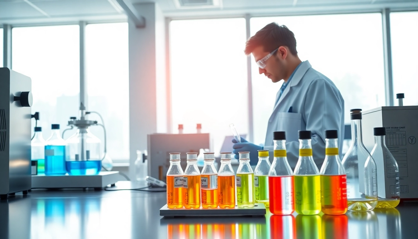 Explore exceptional research peptides for sale in a modern, vibrant laboratory.