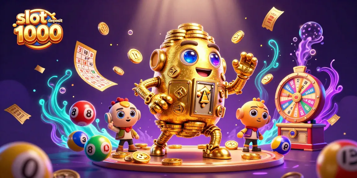 Permainan slot deposit 1000 dengan jackpot yang menarik dan simbol berkilauan untuk para pemain.