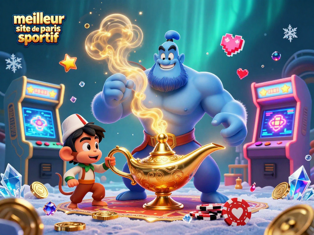 Pariez avec les meilleurs sites de paris sportifs, accompagné d'un génie et d'un tapis magique dans un univers 3D captivant.