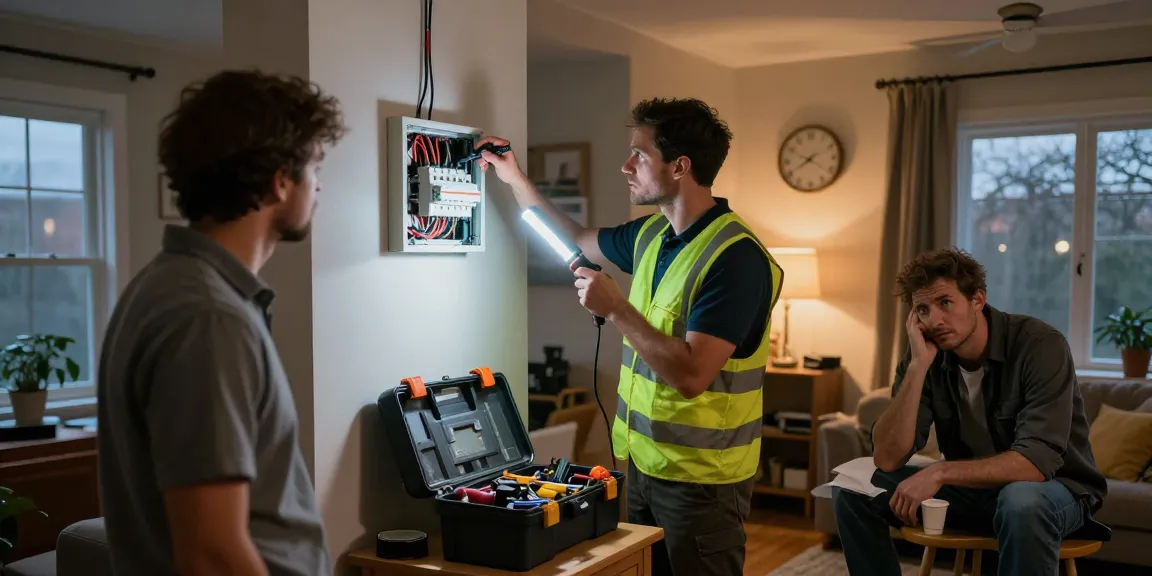 Emergency electrician troubleshooting outage, learn more about swift solutions during power failures.