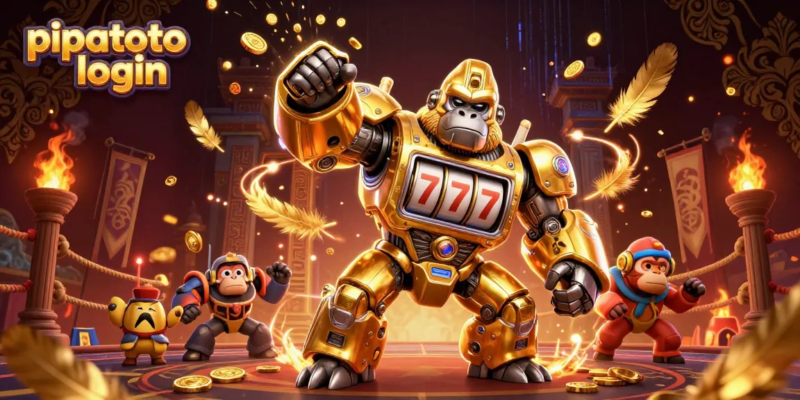 Pipatoto login: Explore the thrill of online gaming with a stunning mech slots illustration full of action.