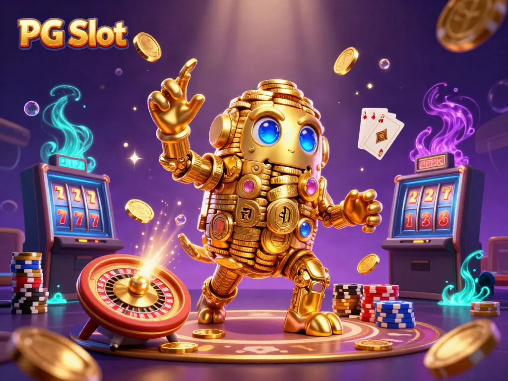 Mainkan PG Slot dengan golem emas di kasino virtual yang penuh harta.