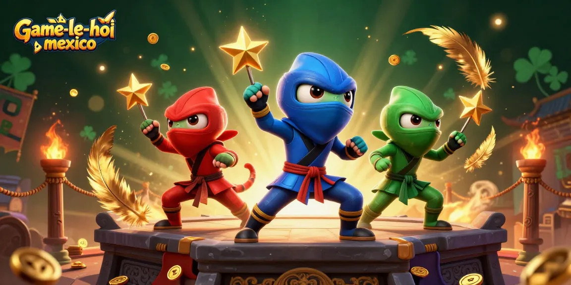 Engage with game-le-hoi-mexico as colorful chameleons perform thrilling martial arts amidst a vibrant casino backdrop.