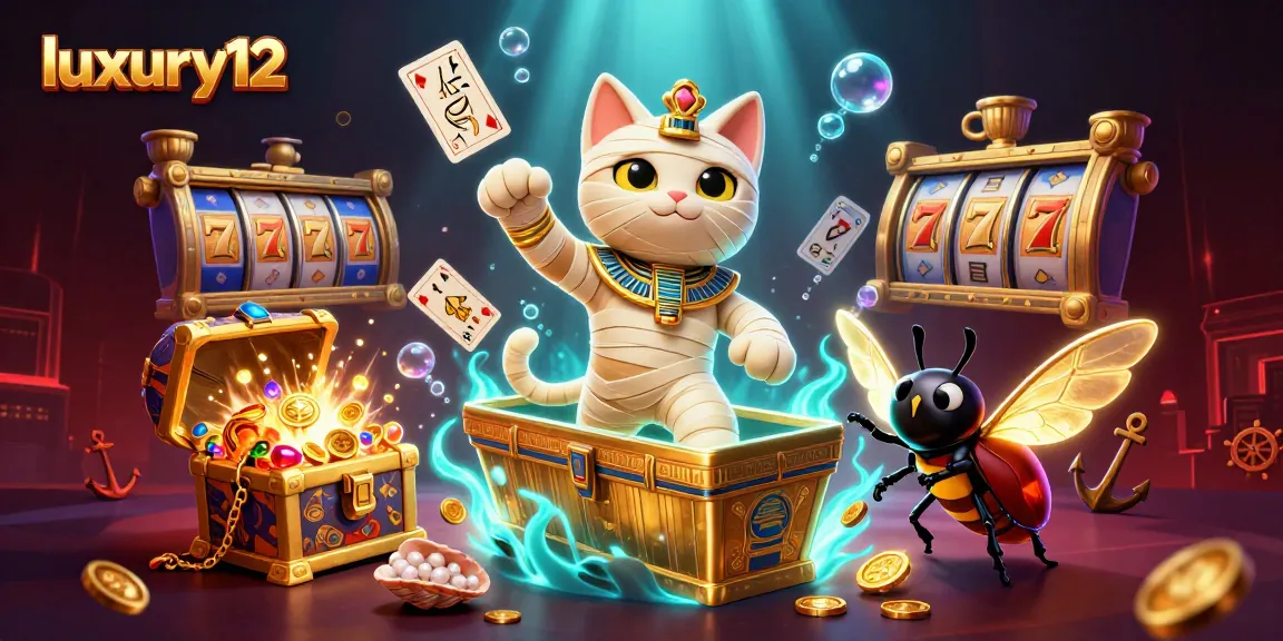 Luxury12 menghidupkan petualangan berjudi dengan simbol slot dan mumi kartun di kasino