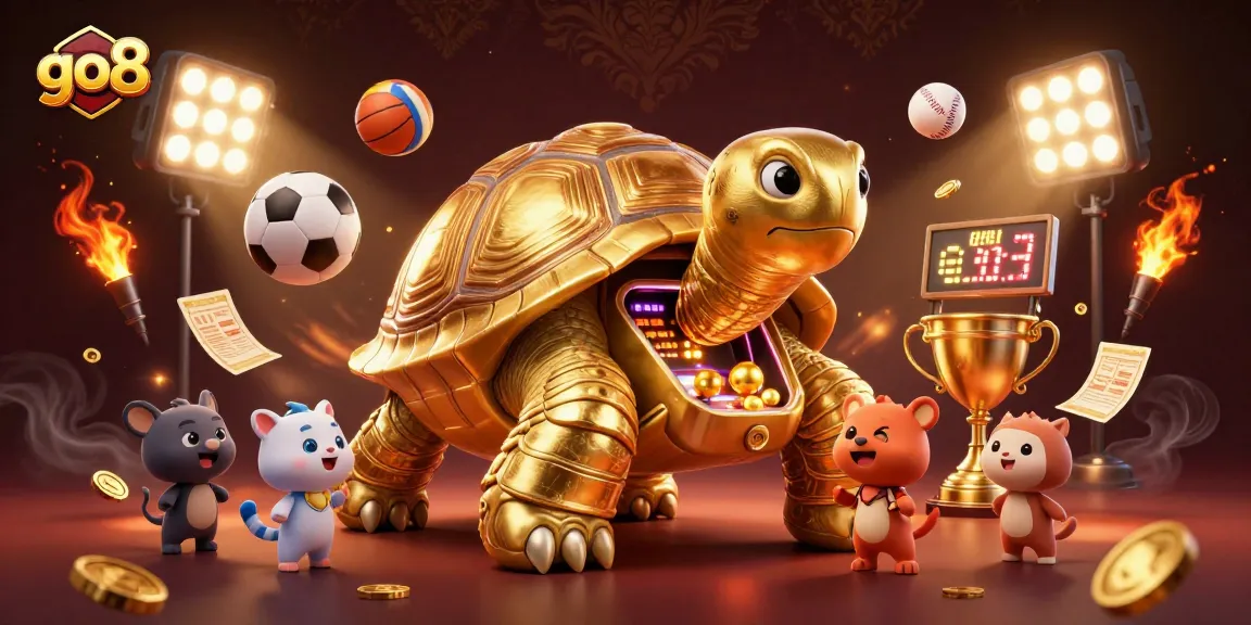 Engage in exciting gameplay with go8's unique golden tortoise pinball design and thrilling sports elements.